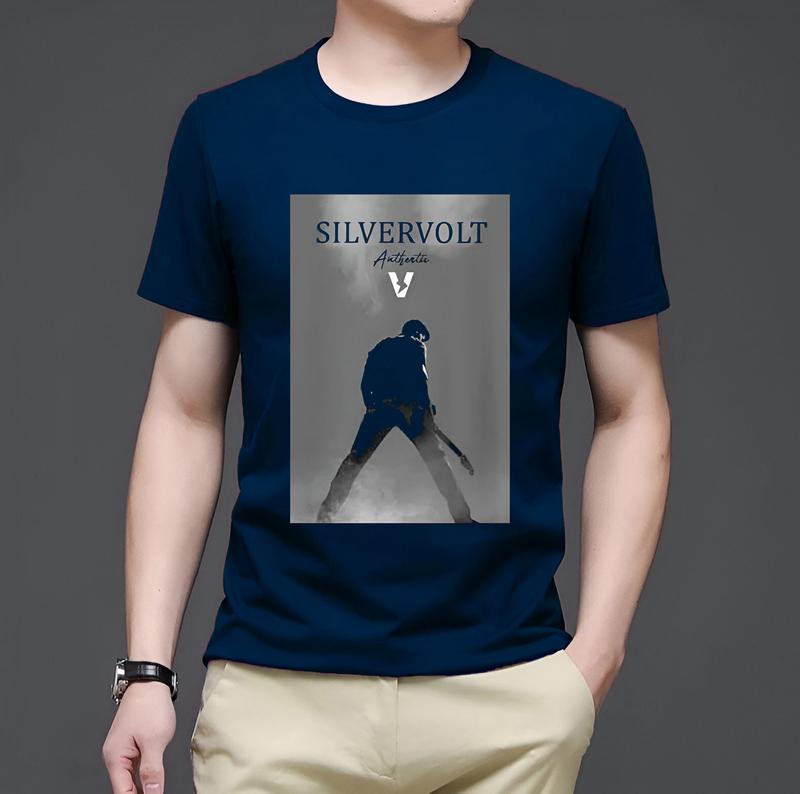 Baju Kaos Pria Distro Silvervolt Original Tangan Pendek Tshirt Oblong Cowok dan Wanita Dewasa Simple Keren Bahan Katun Combed 30S Variasi Ukuran M L XL Sablon High Quality Standar Kain Lembut Nyaman Polos 6