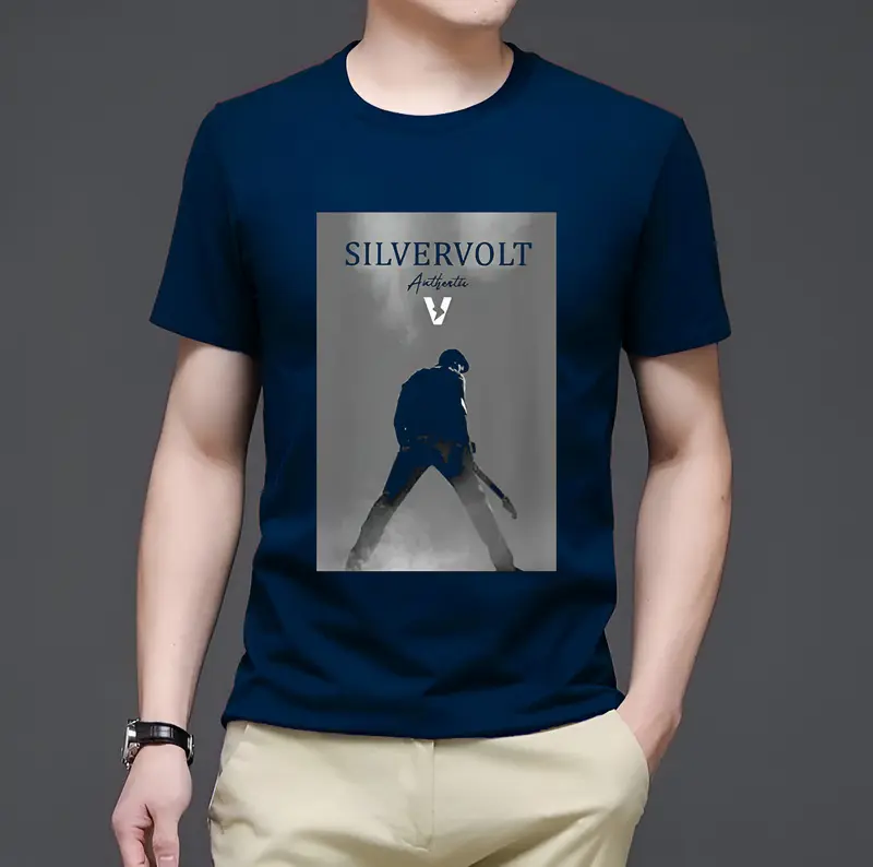 Baju Kaos Pria Distro Silvervolt Original Tangan Pendek Tshirt Oblong Cowok dan Wanita Dewasa Simple Keren Bahan Katun Combed 30S Variasi Ukuran M L XL Sablon High Quality Standar Kain Lembut Nyaman Polos 5