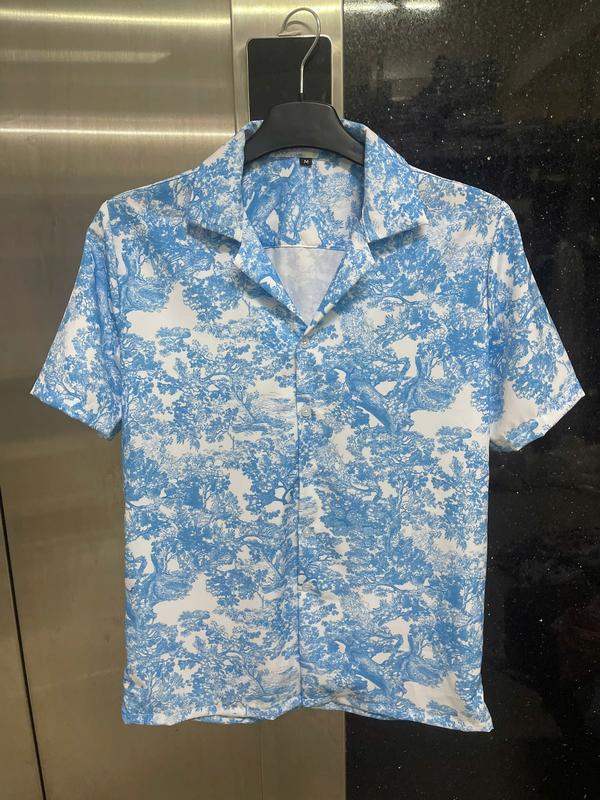 Áo Sơ Mi Lụa Cây Xanh M40 áo Cuban Vải Lụa Siêu Mịn Nam Cổ Cuban Menswear Shirt