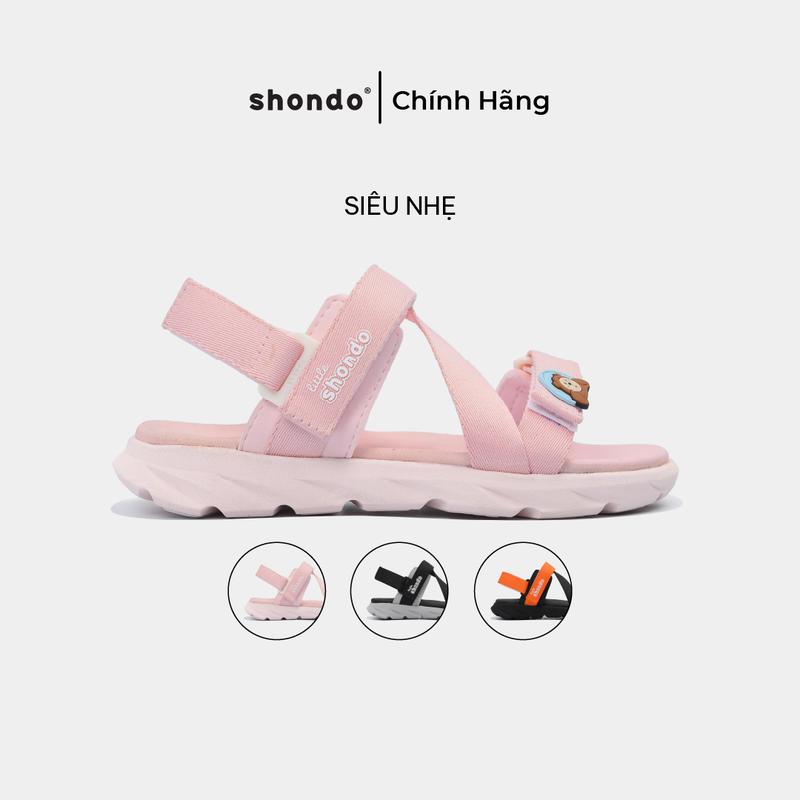 Giày Sandal Trẻ Em Little 6 Thoải Mái, Siêu Nhẹ Shondo Nhiều Màu