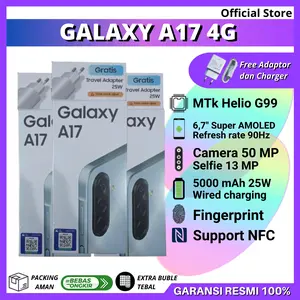 SAMSUNG GALAXY A17 4G 8/256 GB GARANSI RESMI - SAMSUNG A17 4G 8/128 GB GARANSI RESMI