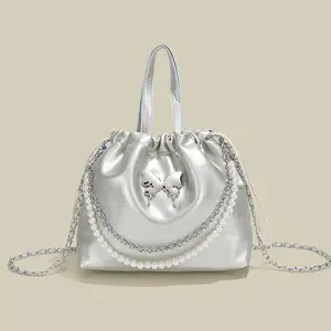 HihhShop Tas Ransel Kulit Wanita 2025 Tas Selempang Wanita Impor Baru Tas Selempang Wanita Premium Sense Fashion Tas Ketiak tas bahu Cewek