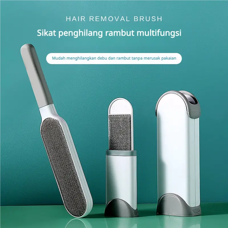 [COD]Double-Sided Electrostatic Hair Removal Brush Portable Clothes Lint Roller Lint Remover Pet RemoverLint Brush Pet Hair Remover Magic Brush Clothes Cleaner Lint Remover for Couch Reusable Lint Brush household items 0