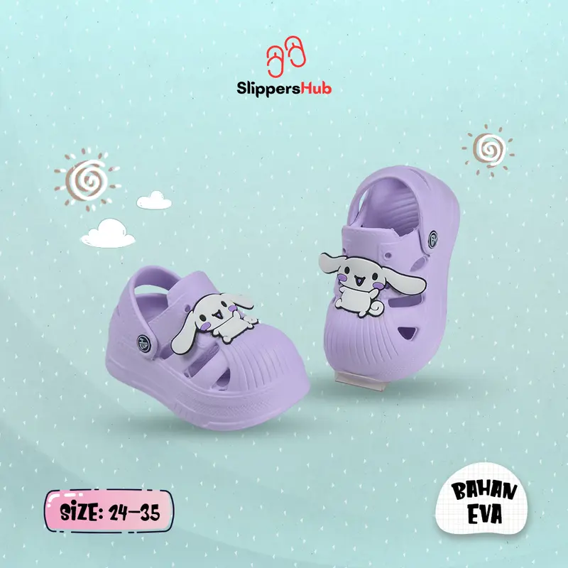 Slippers Hub - Sandal Fashion Karet Murah Anak Perempuan Karakter Cantik Cinnamoroll Anti Licin 1