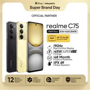 [LIVE EXCLUSIVE] realme C75 8GB+16GB*|256GB | IP66/68/69 Dust & Water Resistance| Military Grade Shock Resistance | 6000mAh Massive Battery