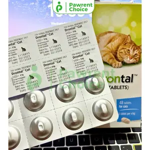 [ORIGINAL] Drontal Cat Obat Cacing Ampuh Mengobati dan Melawan Cacing Gelang dan Cacing Pita pada Kucing Kitten Dewasa