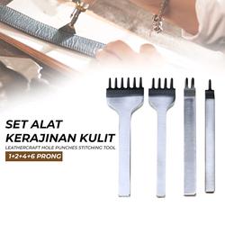 Leathercraft DIY Gereedschap 4 stuks 3-6mm 1 2 4 6 Prong Veters Steekgat Handwerk Gat Ambachtelijk Gereedschap (5mm