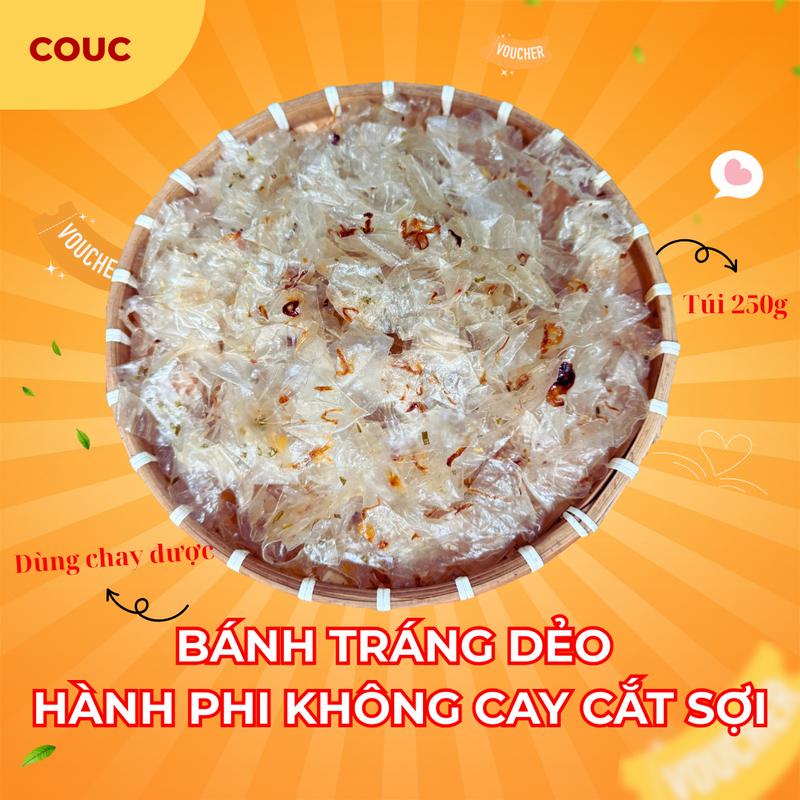 ĐB KHÔNG CAY Bánh Tráng Dẻo Hành Phi Đặc Biệt Không Cay Cắt Sợi