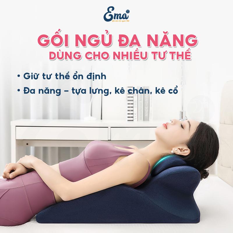 Gối công thái học đa năng Ema hỗ trợ các tư thế thư giãn khi ngủ - Gối kê lưng,…