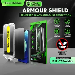 Tempered Glass Anti Dust/Anti Debu untuk iphone 11 12 13 14 15 16 17 Promax Anti Gores Clear & Privacy