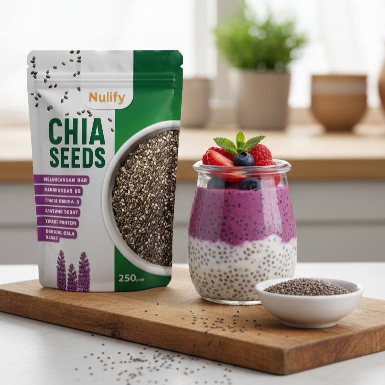 Nulify Chia Seeds Fresh & Premium – 500gr / 250gr/ 70gr Detox Tinggi Serat dan Omega 3 Biji Organik Superfood Nulify Chia Seeds Fresh & Premium – 500gr / 250gr/ 70gr Detox Tinggi Serat dan Omega 3 Biji Organik Superfood