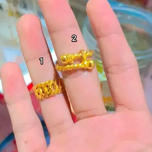 cincin lapis emas 24 k balut kristal premium