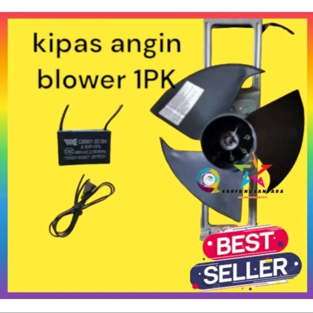 KIPAS ANGIN BLOWER AC UKURAN 1PK Hemat listrik.FREE KAPASITOR DAN COLOKAN