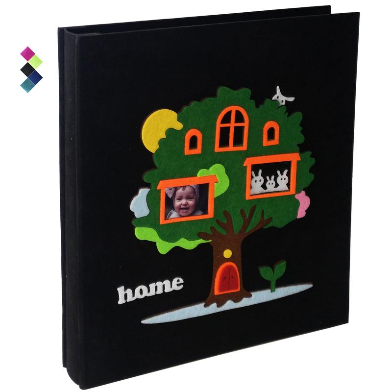Album Foto Bayi 4R 600 Kantong Slip in, Buku Foto Hardcover Felt Kapasitas Besar Buku Foto Menampung 600 Foto Vertikal Horizontal 1
