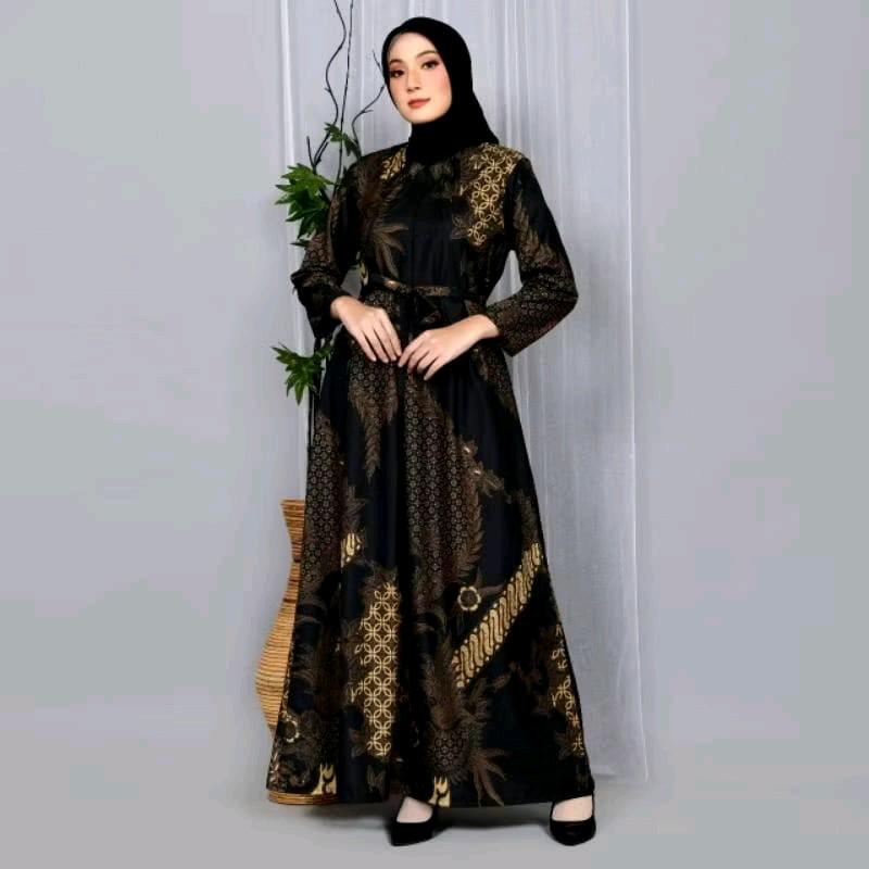 Gamis Batik Abaya Syari / Motif Batik Terbaru Muslim Wanita 1