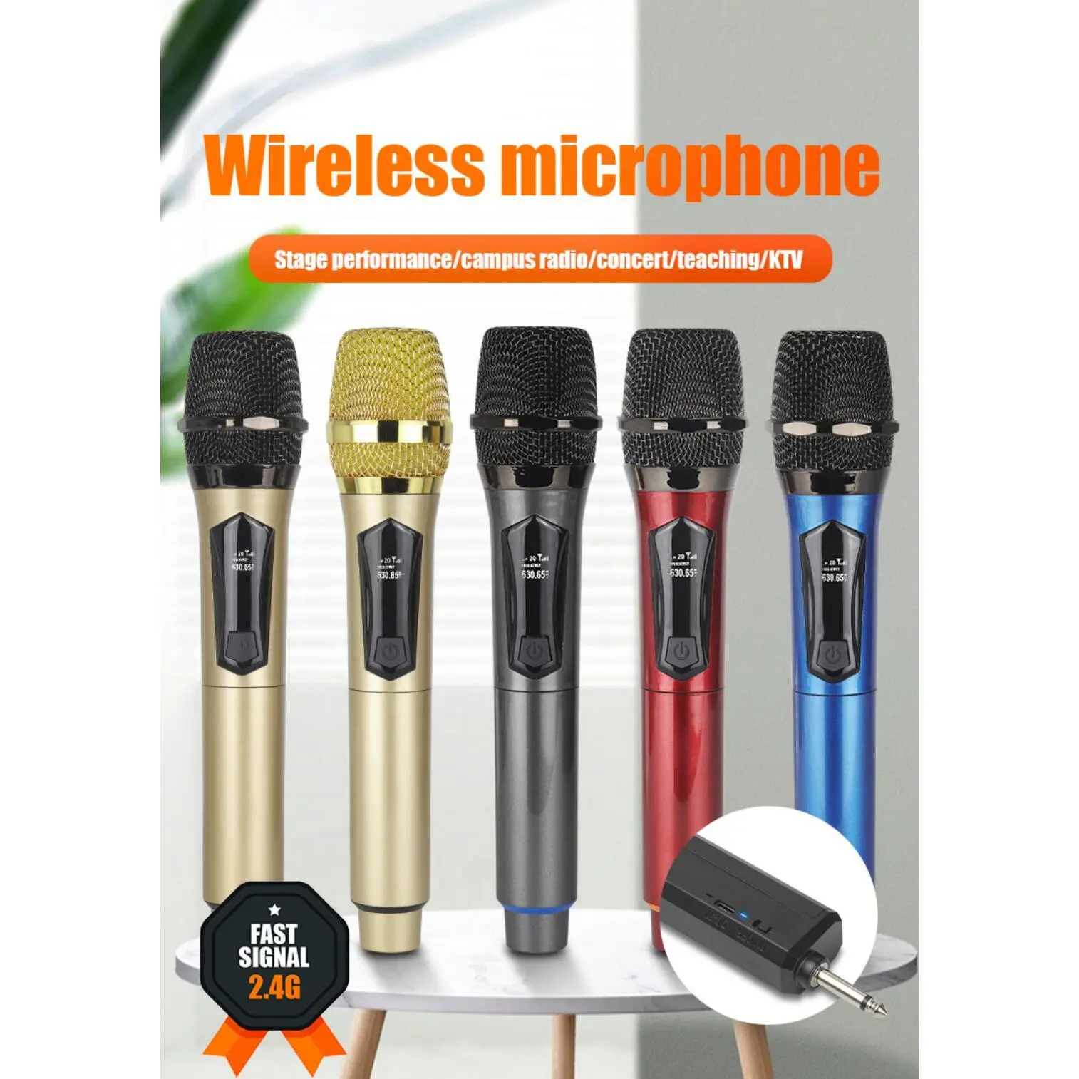 2.4G rechargeable wireless microphone stage home ktv karaoke outdoor audio conference performance wireless professional microphone