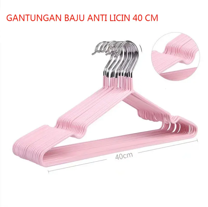 Gantungan Baju Anti Licin 40 CM Isi 10 Pcs 1PACK