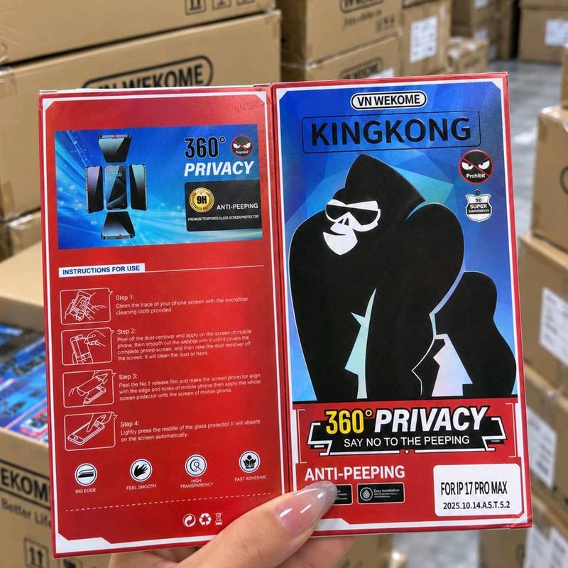 Kingkong VN WELCOME 360° Privacy Anti-Peeping cho IP17 PRO MAX Bảo vệ quyền riêng tư tối ưu