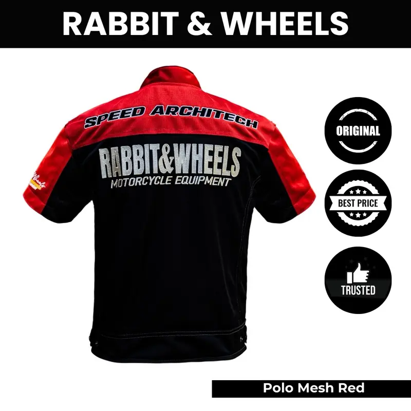 Jaket Motor Polo Mesh Red Rabbit & Wheels 2