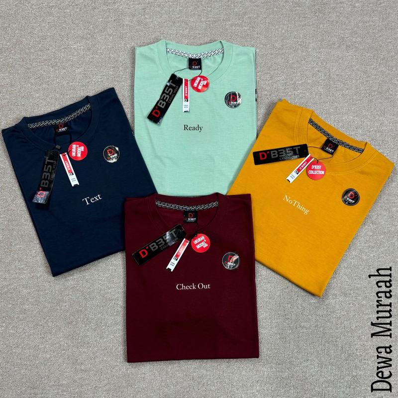 Paket 4PCS 100RIBU Kaos Distro BAHAN SEMI KATUN MOTIF SIMPEL Ready SIZE M-L-XL-XXL-XXXL MIX BRAND 4