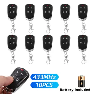 5/10pcs 433MHz Remote Control Electric Gate Garage Door Opener Remote Control Duplicator Fixed Rolling Code Cloning Code Car Key - 5PCS