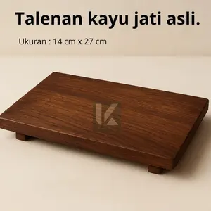 Talenan Kayu Jati Perhutani Asli – Alas Potong Dapur, Papan Saji Kayu Estetik Handmade