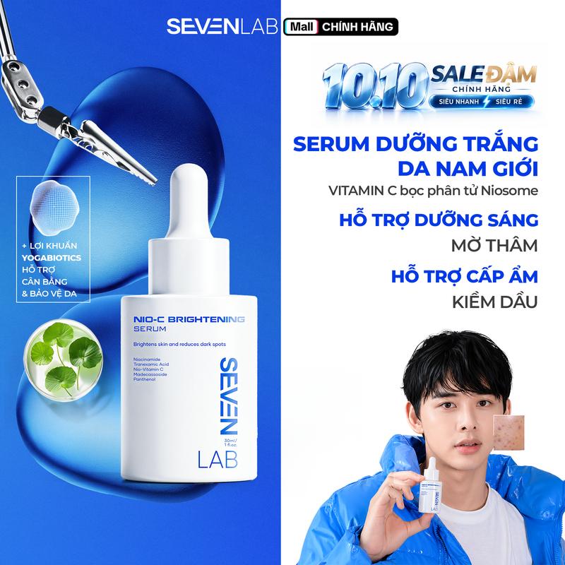 [SEVENLAB] Serum Dưỡng Trắng Da Nam Giới Nio-C - Hỗ Trợ Dưỡng Sáng, Mờ Thâm, Hỗ Trợ Cấp Ẩm Kiểm Dầu 30ml - Chăm Sóc Da