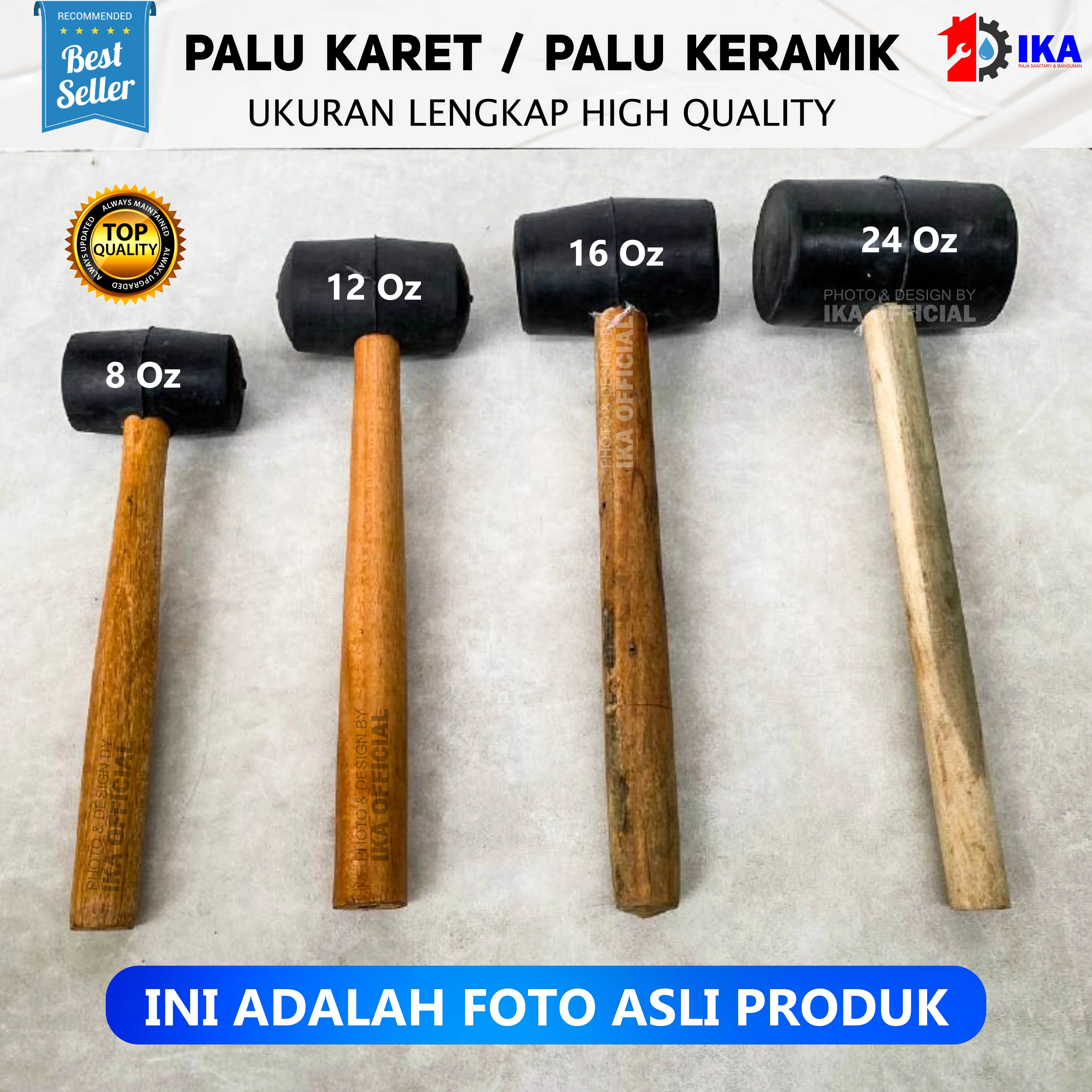 Palu Karet - Palu Keramik - Palu Granit High Quality GAGANG KAYU MARTIL RUBBER HAMMER WOODEN HANDLE