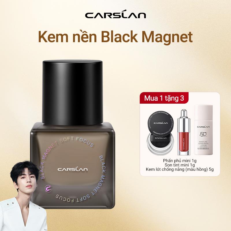 MIN Fullsize Kem nền Carslan Black Magnet Kháng nước mồ hôi Như da trần Bám nền Bền màu suốt 24H + phấn mini 1g+ son mini 1g+ kcn minisize 5g 7.5g Trải nghiệm Không quà