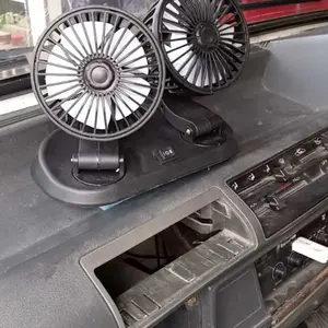 [HJS] Kipas Angin Mobil 12-24V 2 Kepala Dingin AC Truk 360°