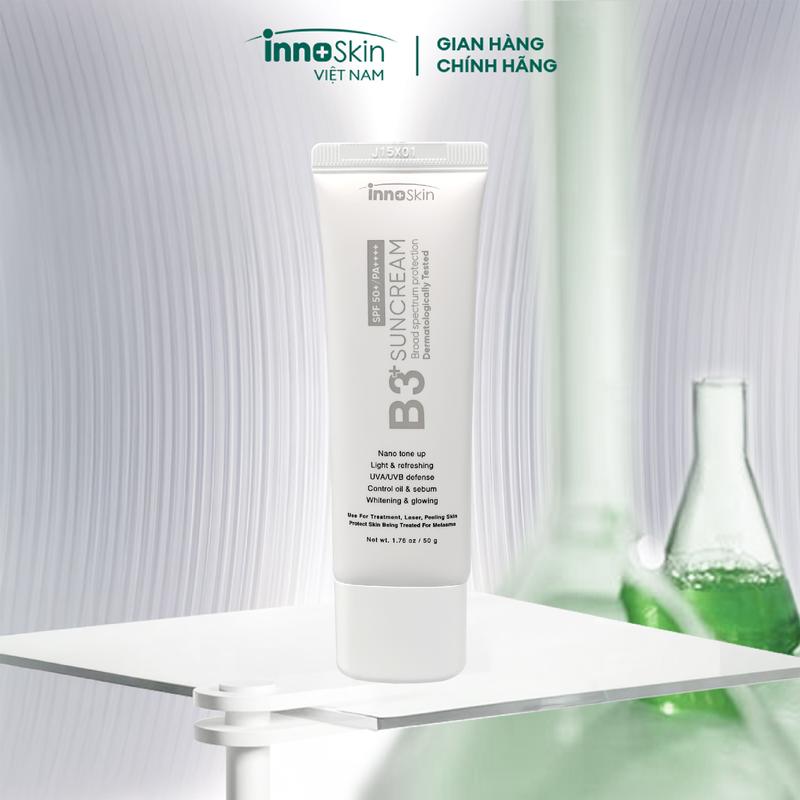   HV  V12B - 1 tuýp kem chống nắng Innoskin nano toneup màu xám 