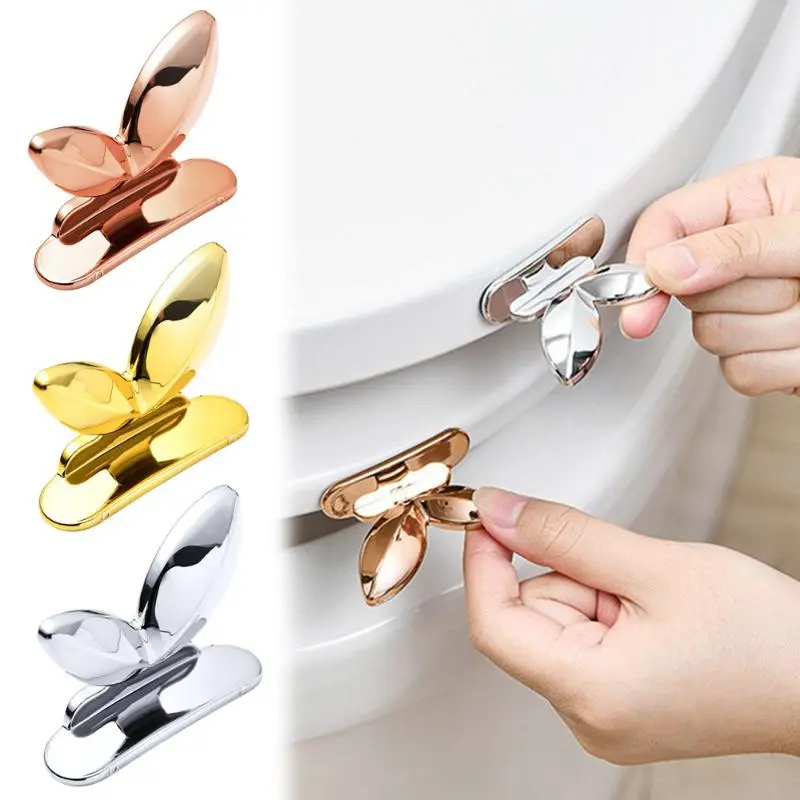 Dụng Cụ Nâng Nắp Bồn Cầu, Hình Lá, Giá Cả Phải Chăng Và Sang Trọng, Thời Trang Và Thực Dụng, Tay Cầm Nắp Bồn Cầu, Tiện Lợi, Đồ Dùng Phòng Tắm, Bộ 2 Chiếc 0