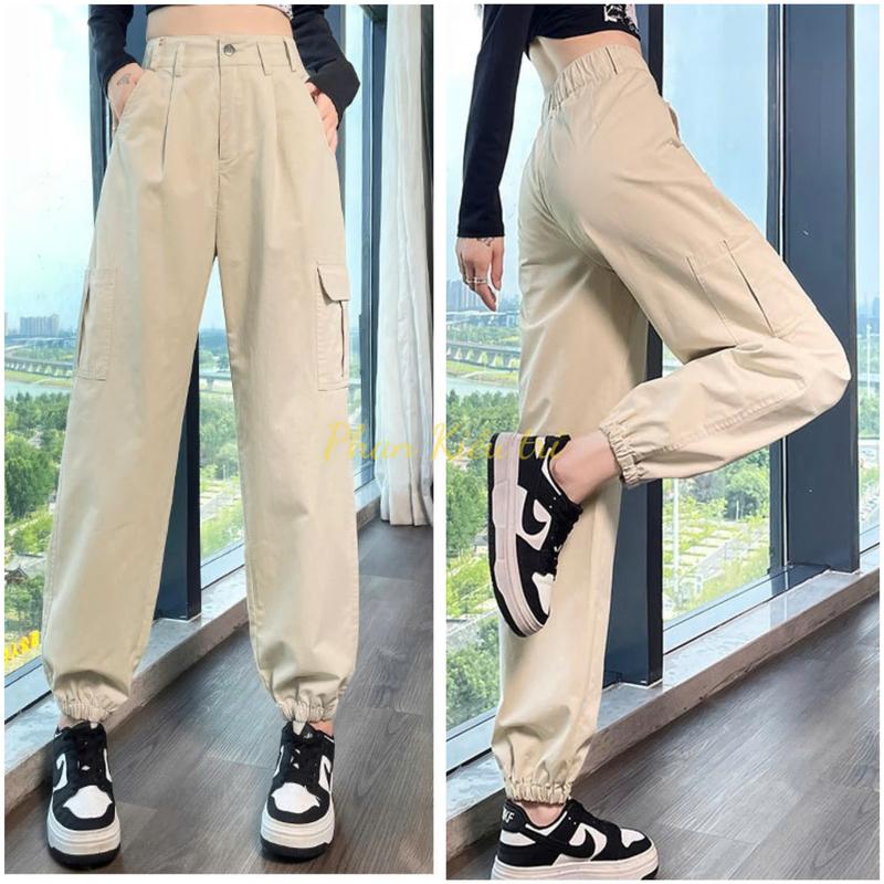 (FREESHIP) Quần Kaki Jogger Túi Hộp bo gấu, lưng thun khuy khoá Cao Cấp phong cách trẻ trung năng động cho cả Nam và Nữ