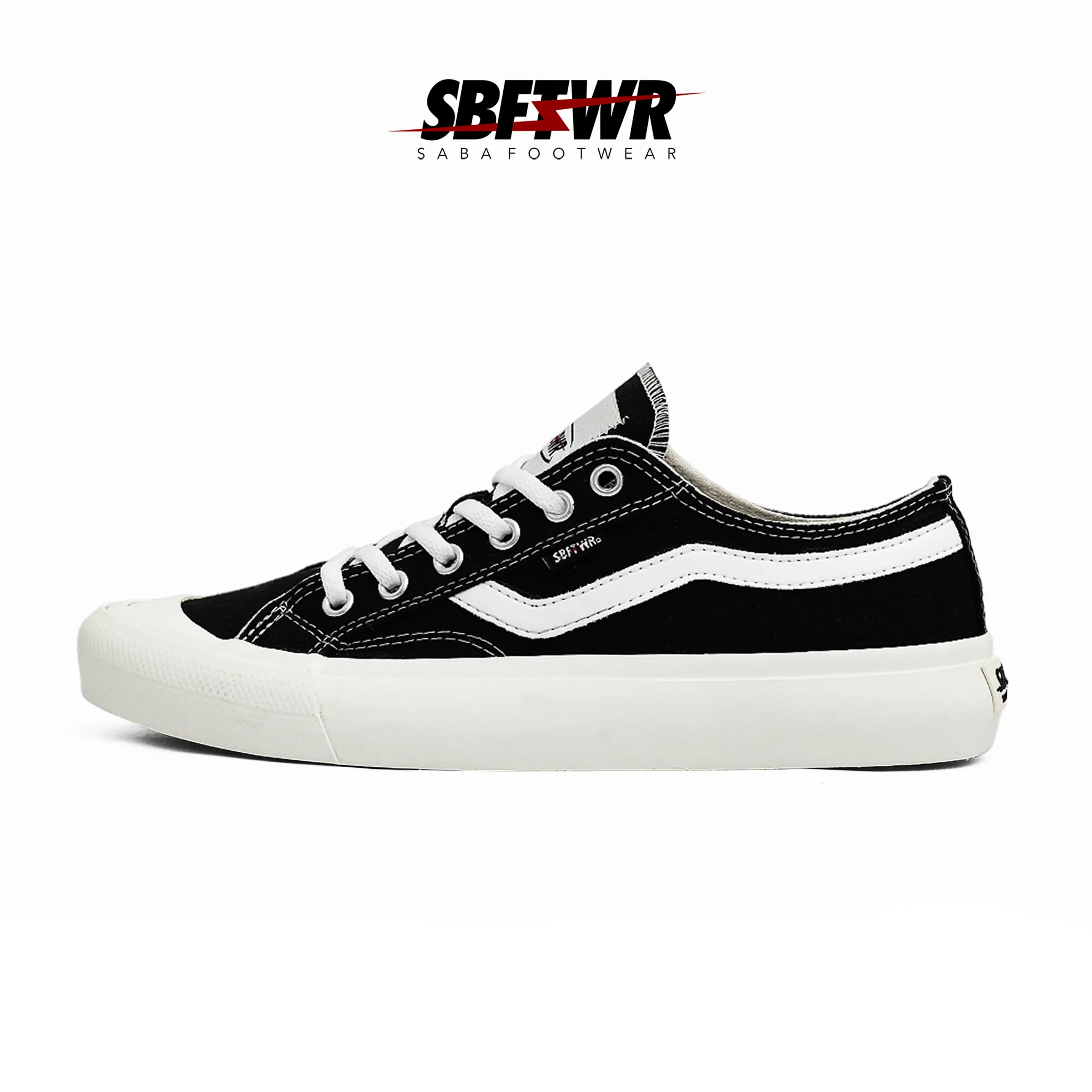 SABA Veloz Black White - Sepatu Sneakers Casual Pria Wanita