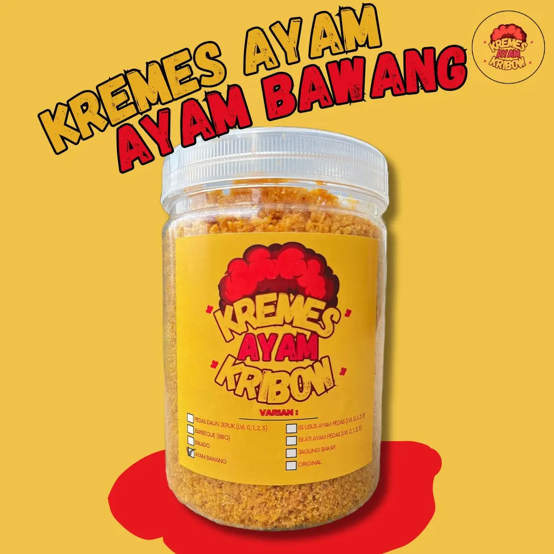KREMES AYAM KRIBOW RASA AYAM BAWANG 250gr - KREMESAN AYAM KALDU AYAM ASLI