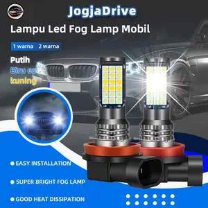 JogjaDrive 2PCS Lampu Led Fog Lamp Mobil Lampu Kabut 3 WARNA H8 H11 H16 PUTIH KUNING ICEBLUE Dua untuk Headlight / Fog lamp Mobil Lampu Depan 3030 SMD 12-24V Anti Kabut Untuk Mobil