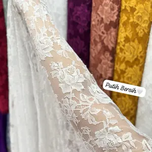 Kain kebaya lace premium outline motif terbaru ukuran 1,6m fit 1bj jumbo