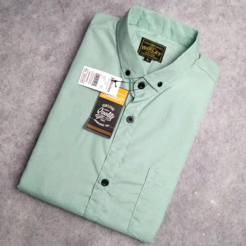 Kemeja hitam putih abu navy maroon Polos | Kemeja Formal | Kemeja Putih Polos Pria Lengan Pendek | Baju Kerja Pria 5