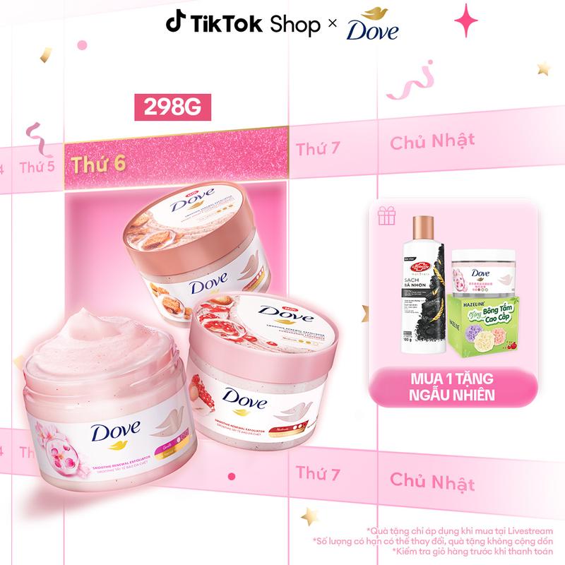   KOL Live 2  Smoothie Tẩy Da Chết Hỗ Trợ Dưỡng Ẩm Toàn Thân Dove Hương Hoa 298g  2  