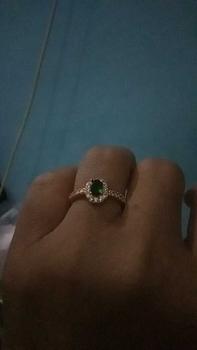Product Review of Cincin Wanita Model Mata Oval Warna Biru Hijau Elegan Aksesoris Perhiasan Rings Elegan Dewasa Hadiah from T**A G**I 0