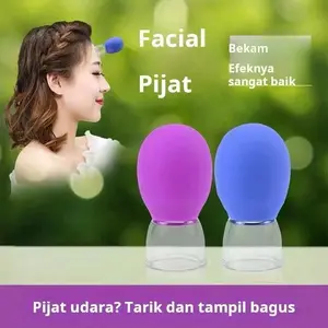 Alat bekam wajah vakum tekanan negatif bekam cangkir pengikis / Alat Gua Sha Wajah Alat Bekam Silikon Wajah Pijat Otot Kecantikan Kencangkan Kulit Bekam/ Alat Bekam Kop Angin Alat Kop Angin Pengalengan wajah / Alat Pijat Wajah