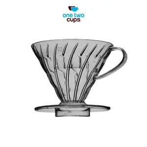 One Two Cups V60 Coffee Dripper Alat Seduh Kopi Manual Plastik - KP-15 - Grey
