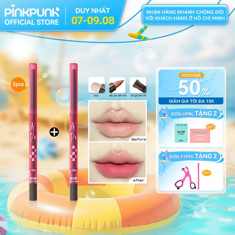 (Mua 1 tặng 1) Chì kẻ viền môi pinkpunk môi lâu trôi velvel fog lipliner 0.25g Women Cosmetic Trang Điểm Son Mỹ Phẩm