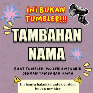 MSVII COD Custom Pribadi Tambahan Nama Untuk Tumbler Personal Name Only Cetak Nama Personal Text Printing Layanan Custom Nama Tumbler Tanpa Gambar