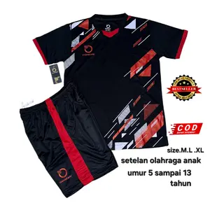Baju Olahraga anak/anak kaos bola anak laki jarsey futsal badminton bulutangkis volly tarkam Celana Pakaian Setelan Outdoor