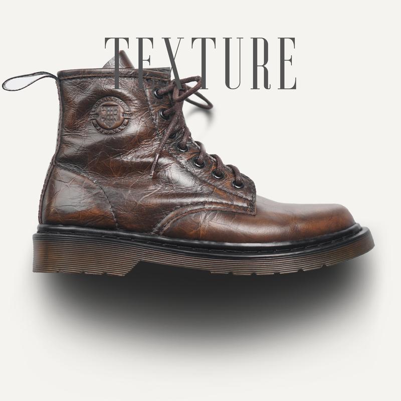 Giày boot nam da bò màu nâu TEXTURE COWHIDE đế khâu giày nam cao cổ TONKIN