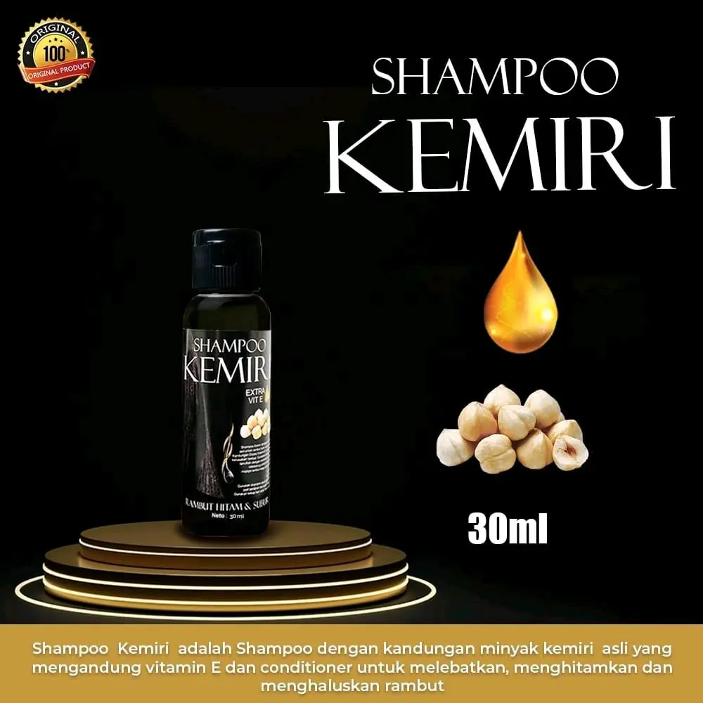 Shampoo Kemiri Hitam /Shampoo Pemanjang Rambut 30 ML / Shampoo Pemanjang Rambut