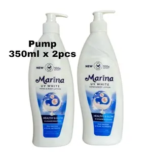 Marina pump 350ml isi 2pcs Marina UV White healthy and glow body lotion hand body lotion melembabkan