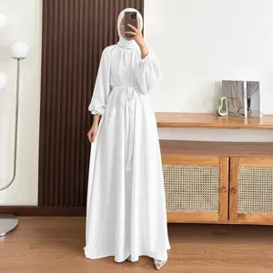 Sandrina Maxy  Cringkle Airflow Putih Ruffle Dewasa Panjang Dress Formal Gamis Karet Hitam Army Wanita Muslim Maxi Basic Navy Kondangan Crinkle Ibu Mocca Mustard Remaja