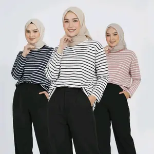 AIISHA | Florea Kaos Panjang Premium Quality Bahan 100% Soft Cotton | Kaos Wanita Premium
